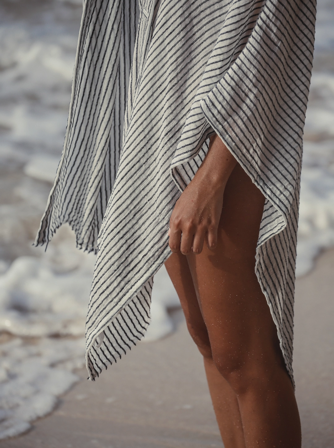 Ava Kimono - Black Stripes