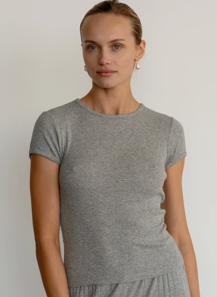 The Pointelle Baby Tee