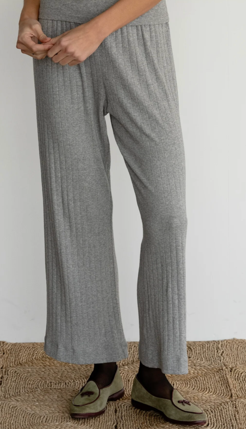The Pointelle Simple Crop Pant
