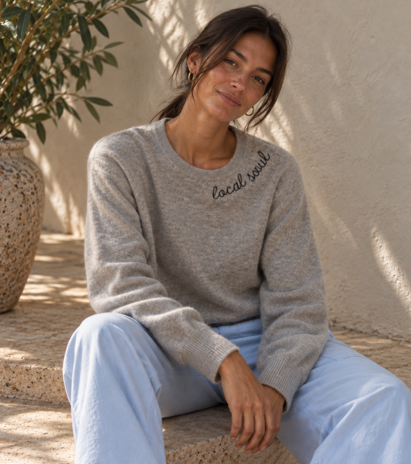 Grey Cashmere Local Soul Sweater