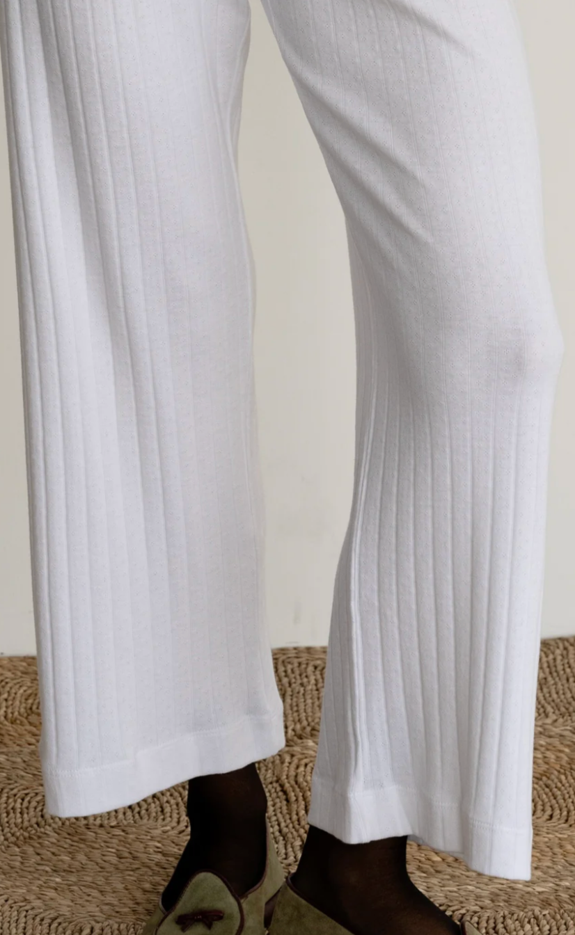 The Pointelle Simple Crop Pant