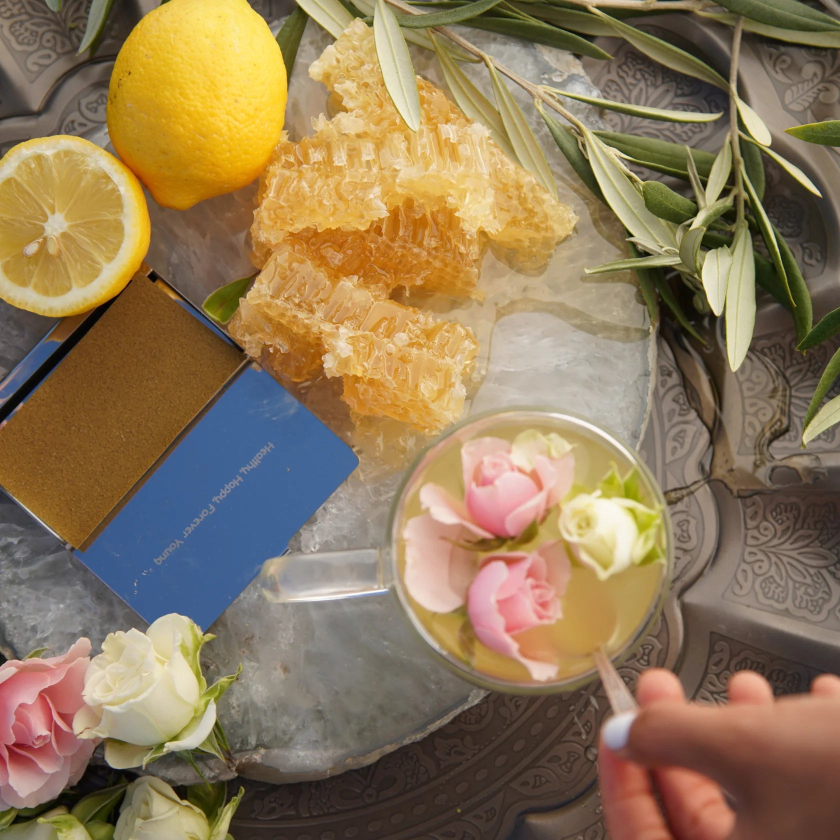 Rejuvenate Tea Strips | Olive Leaf Honey Lemon Rose