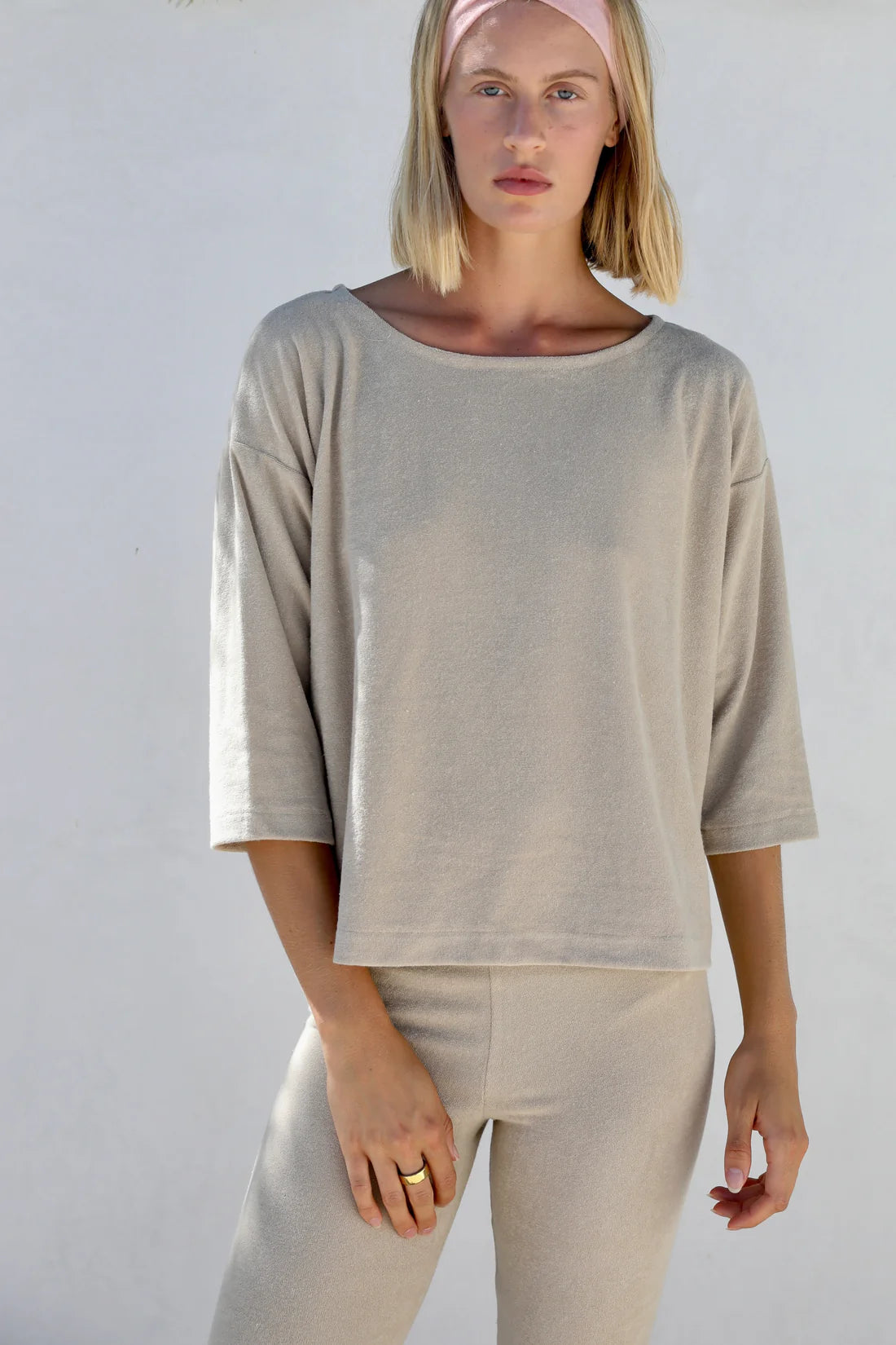 3/4 Sleeve Shirt - Thin Shaved Terry