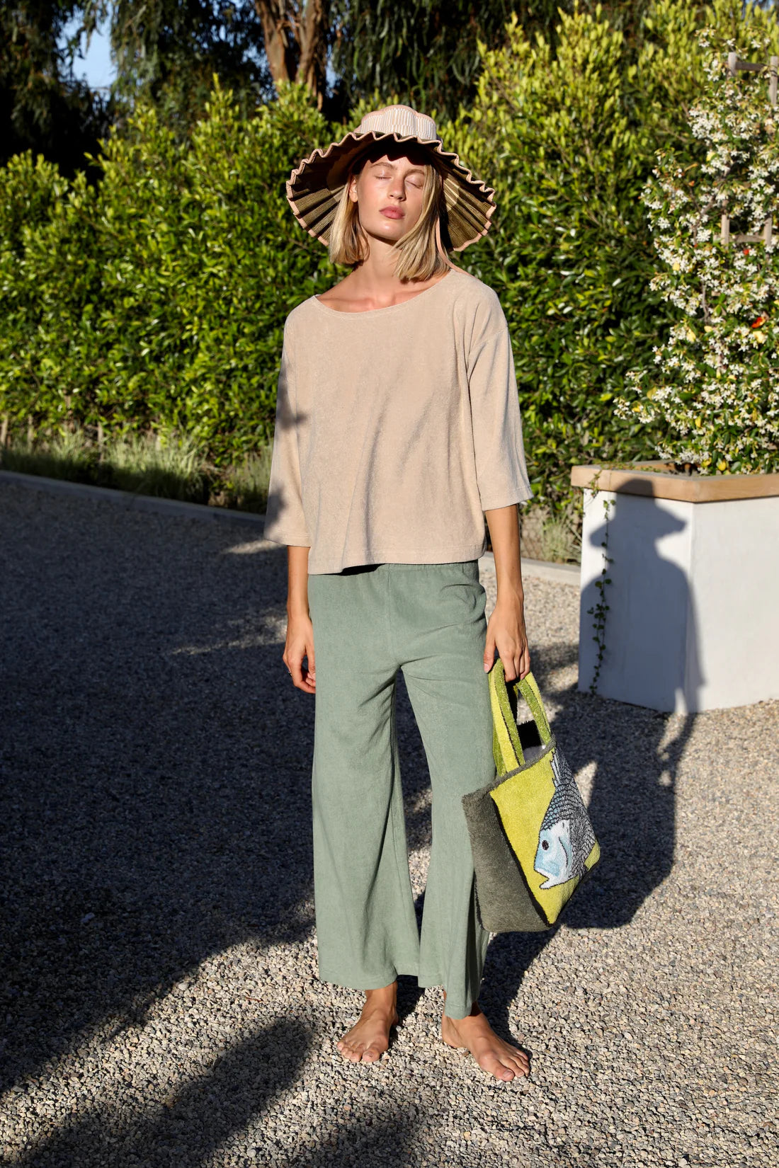 3/4 Sleeve Shirt - Thin Shaved Terry