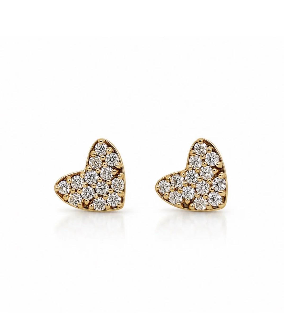 Lani Diamond Heart Stud Earrings