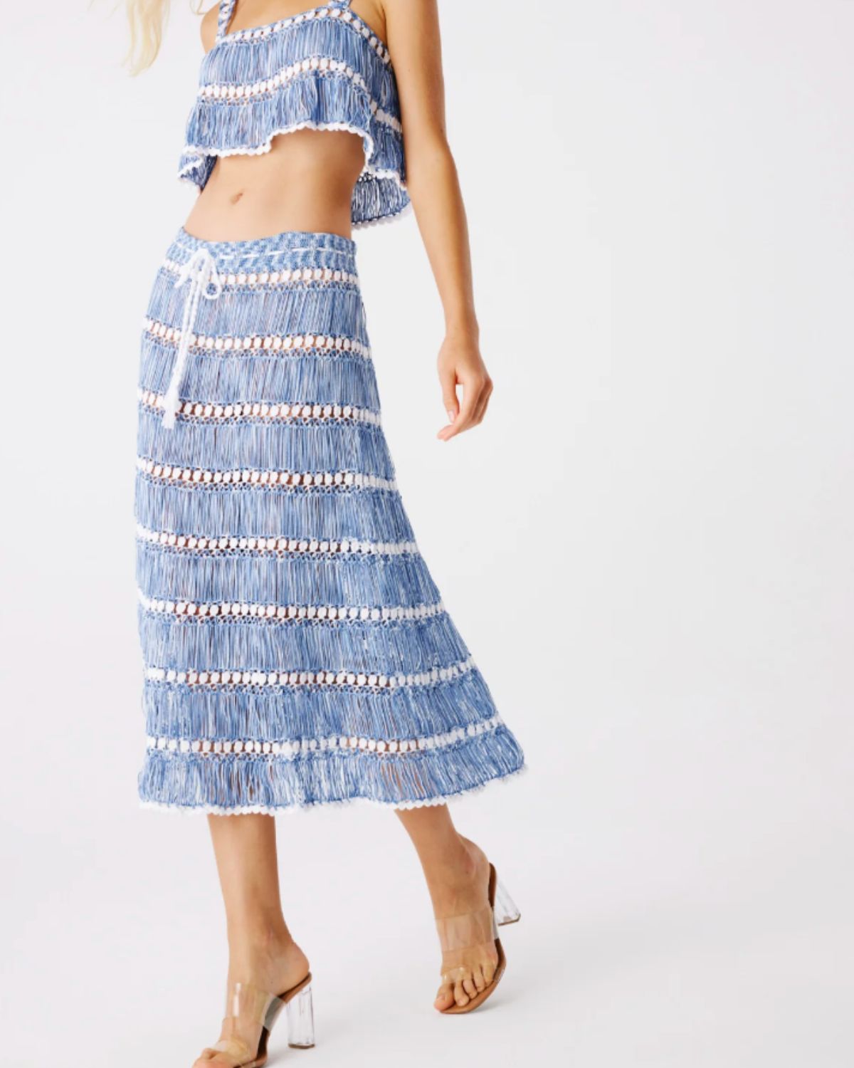 Elsa Hand Crochet Midi Skirt