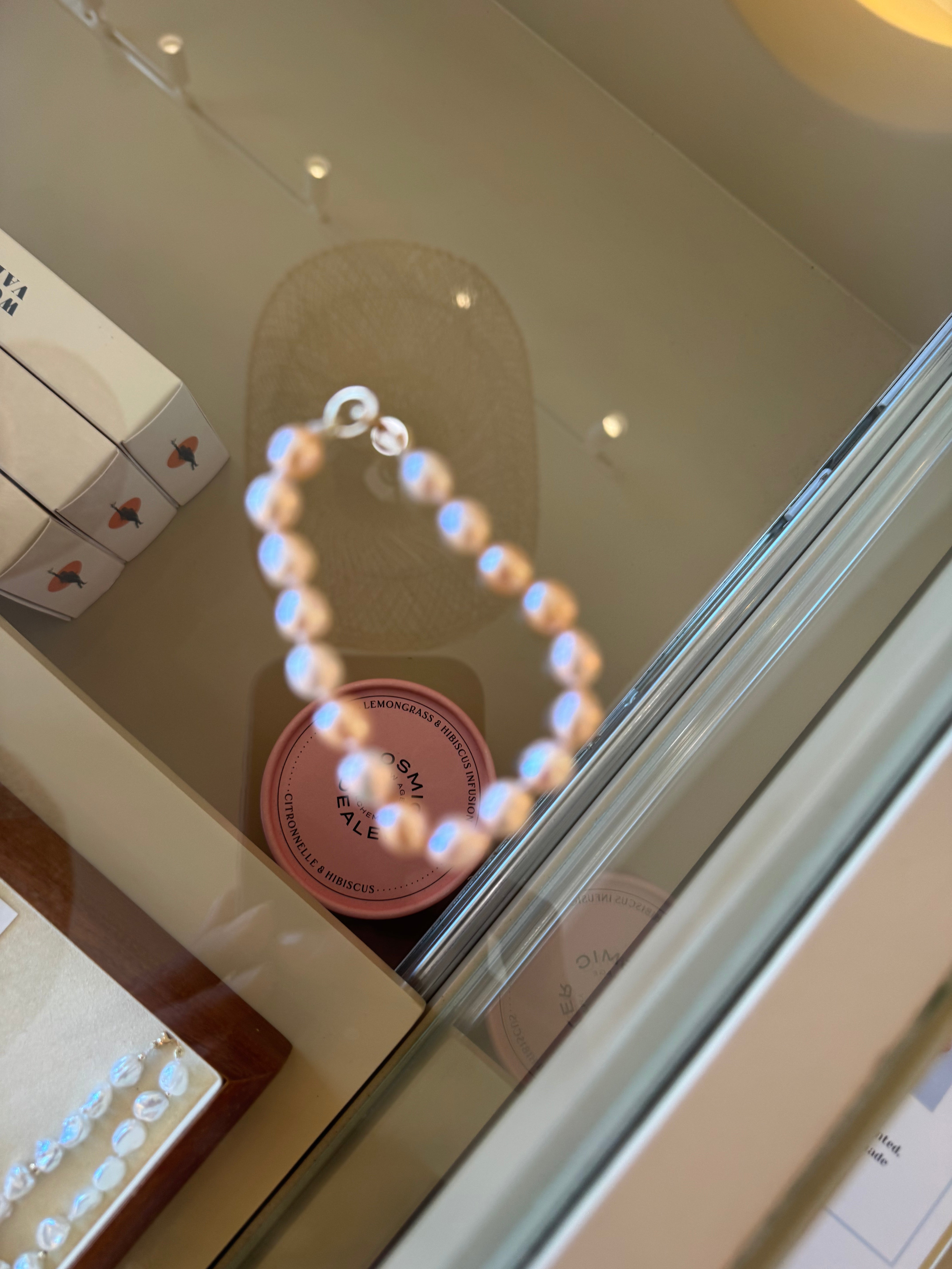 Pink pearl bracelet