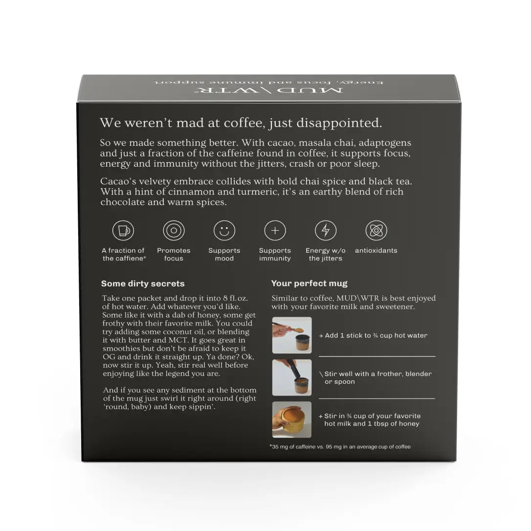 Mud Wtr : rise cacao - stick packs