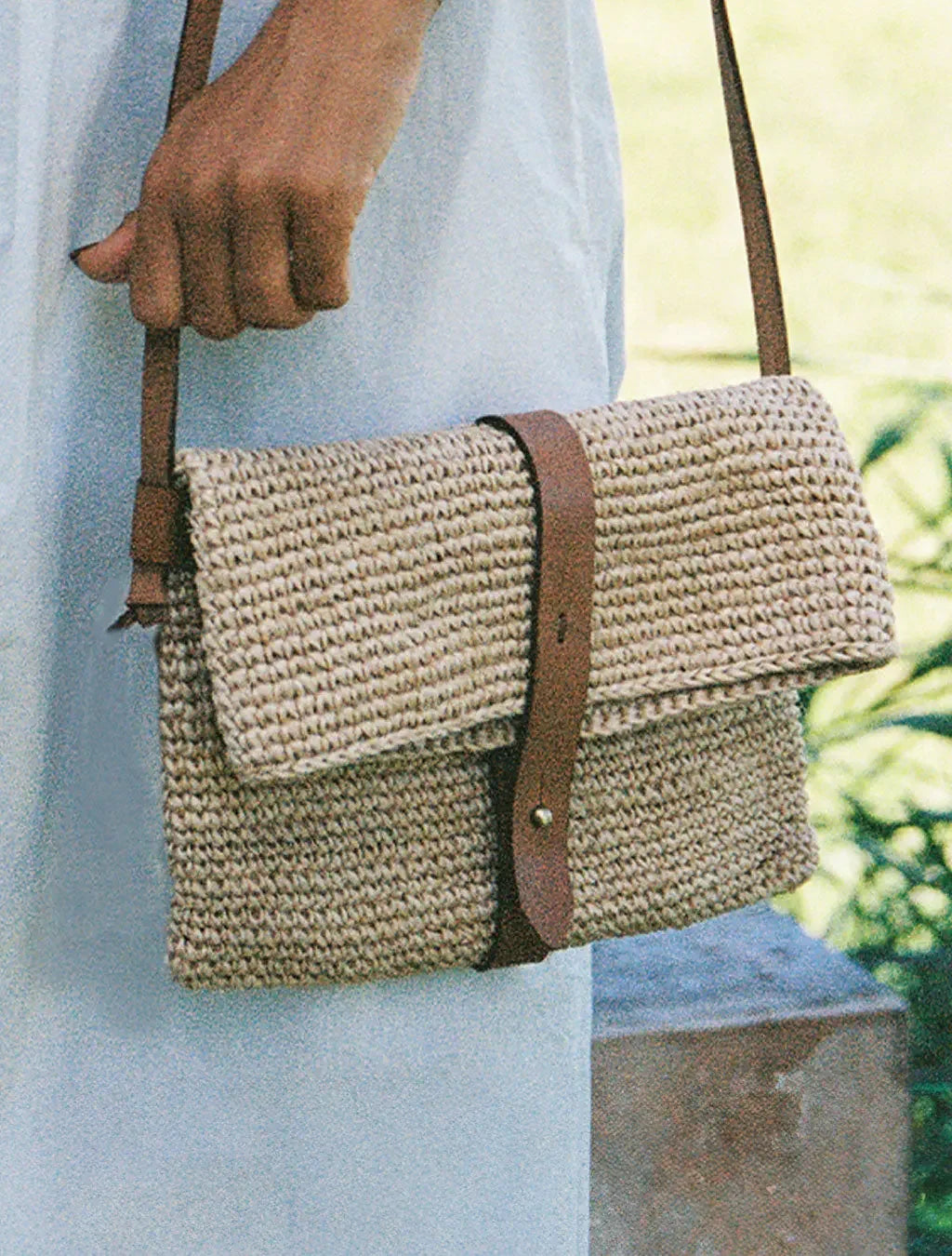 Rosa Woven Satchel Bag