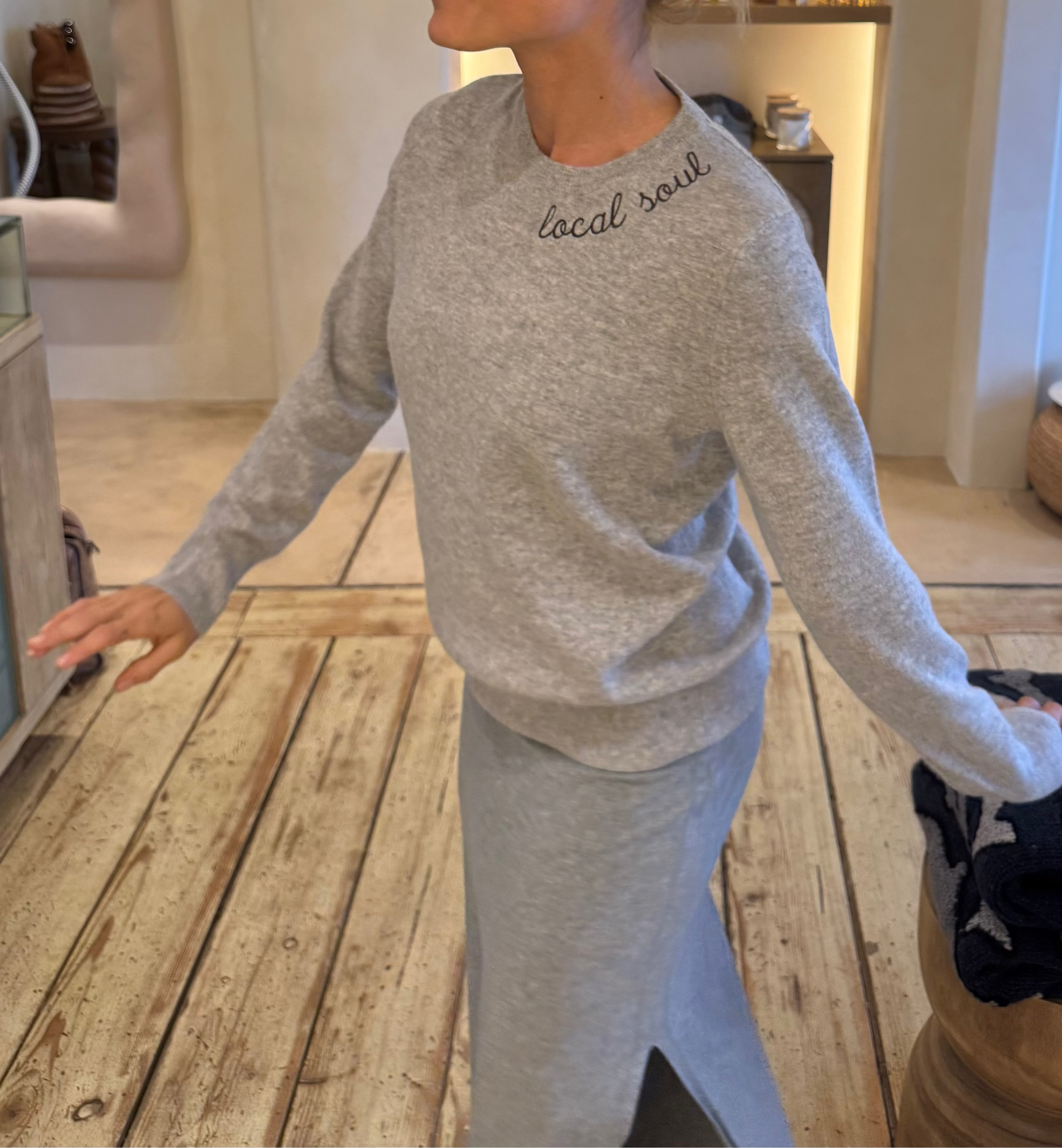 Grey Cashmere Local Soul Sweater