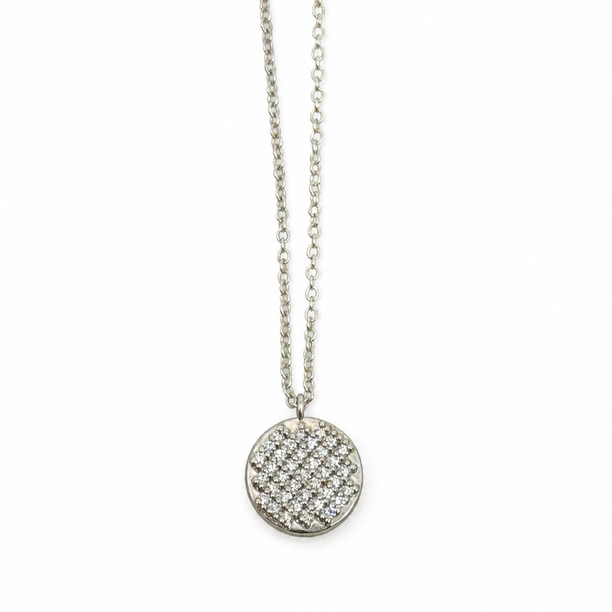 Starlight Pavé Diamond Necklace in Sterling Silver