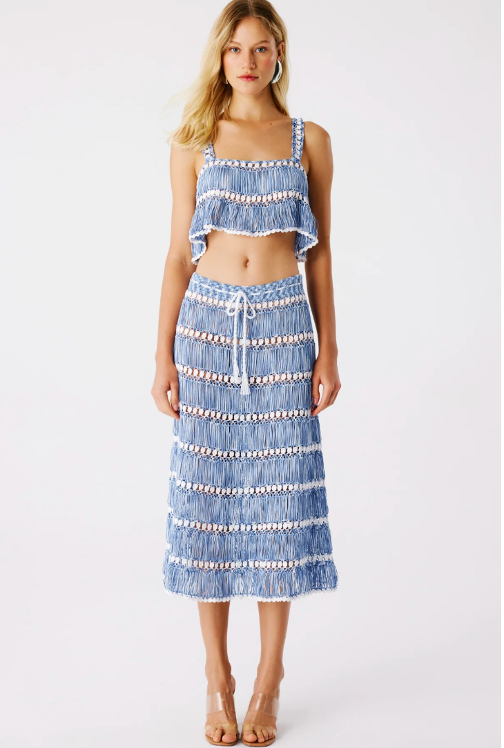 Elsa Hand Crochet Midi Skirt