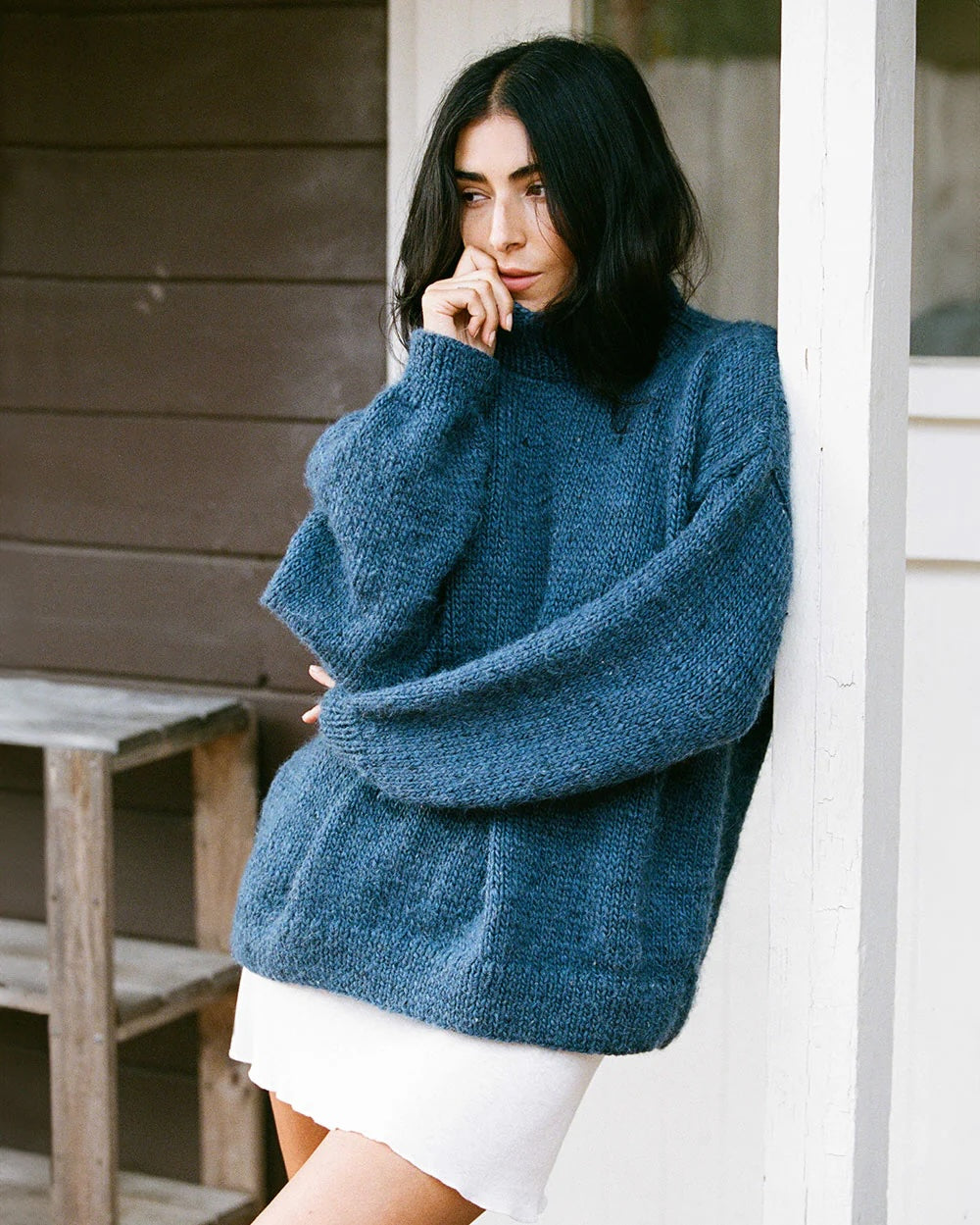 Azure Dolphin Knit Sweater