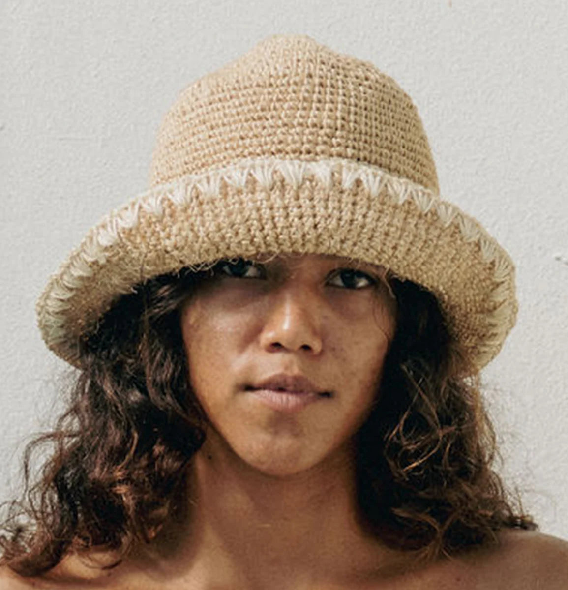 Summer Bucket Hat - Trimmed Natural