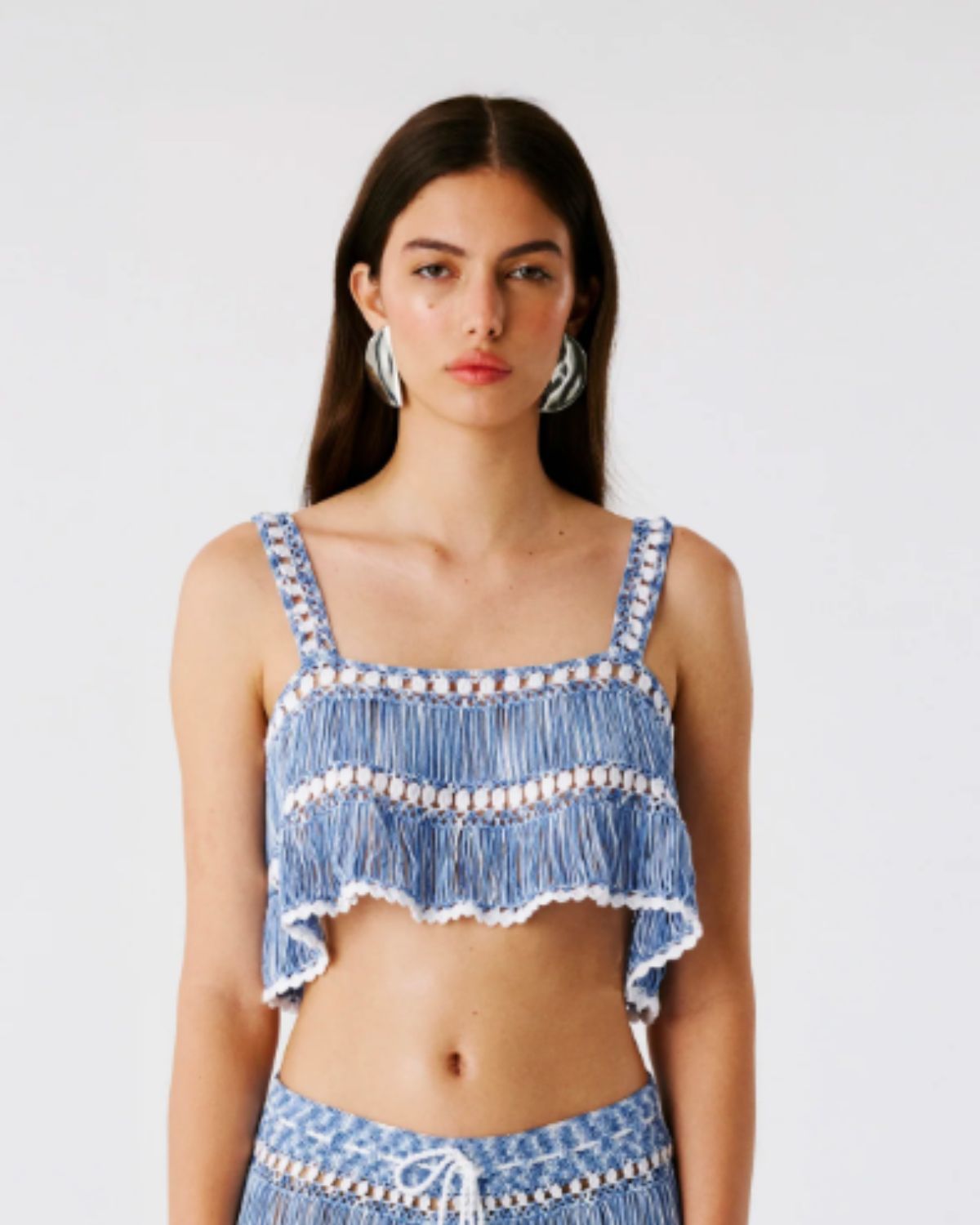 Elsa Hand Crochet Crop Top