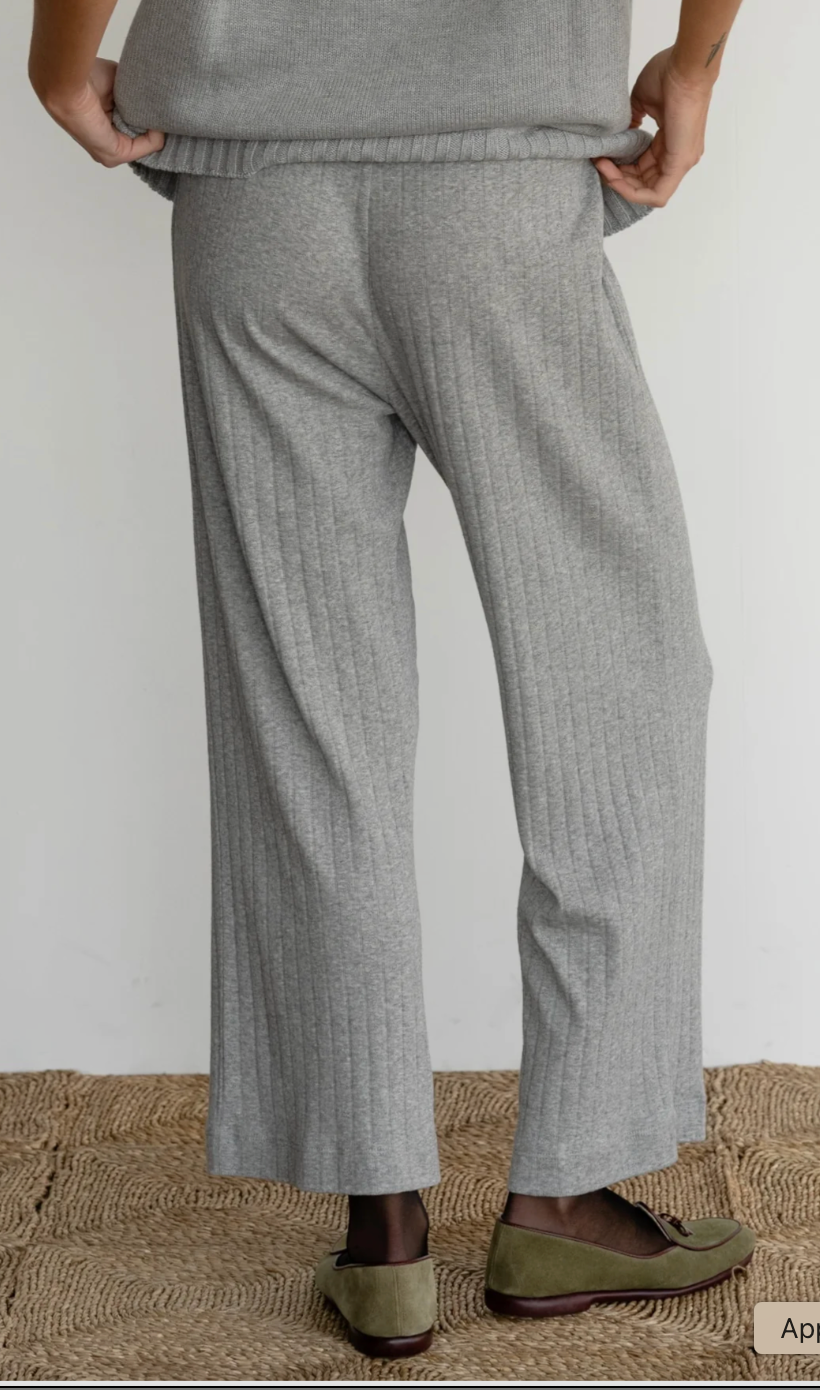 The Pointelle Simple Crop Pant