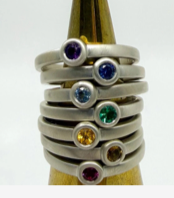 Chakra Ring Silver Bezel