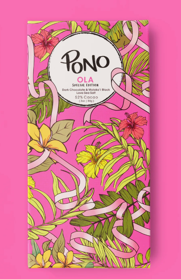 Ola - Dark Chocolae and Moloka'i Black Lava Sea Salt