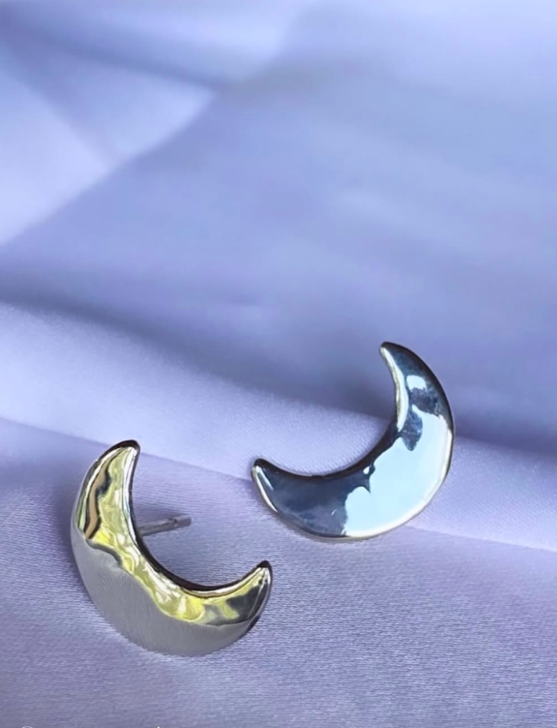 Silver Moon Earrings