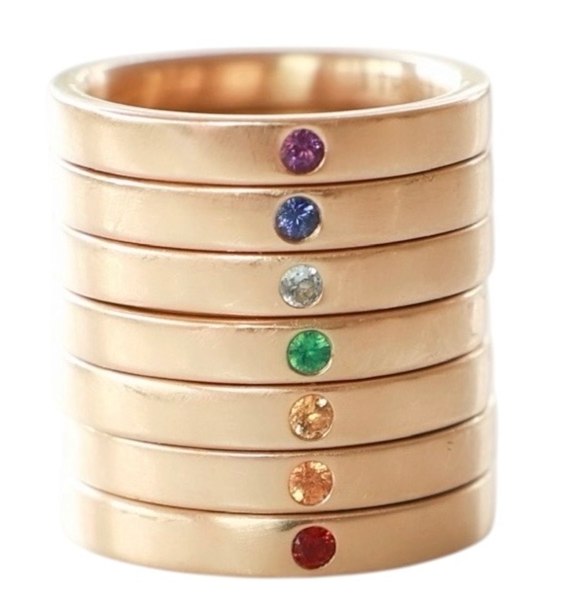 Chakra Collection: Flush Set (price is per ring)