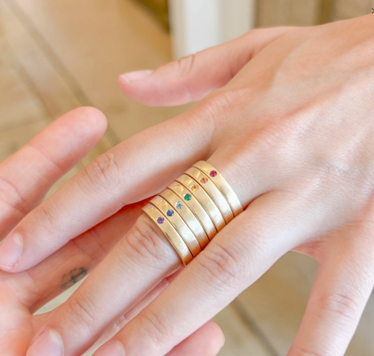 Chakra Collection: Flush Set (price is per ring)