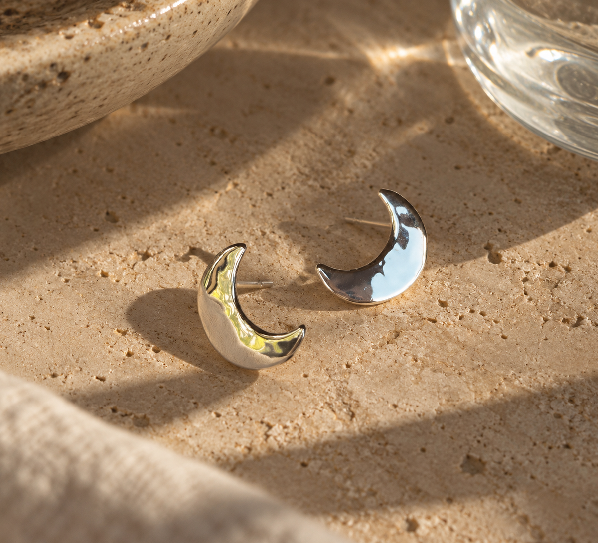 Silver Moon Earrings
