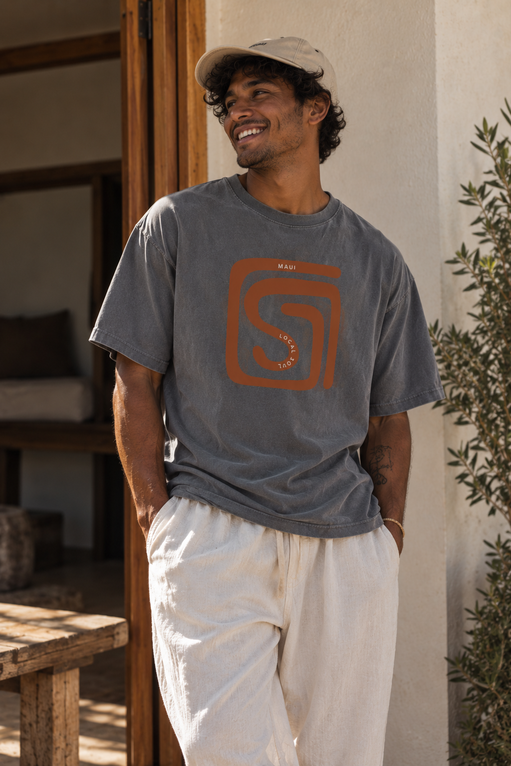 Vintage Washed LS Maze Tshirt