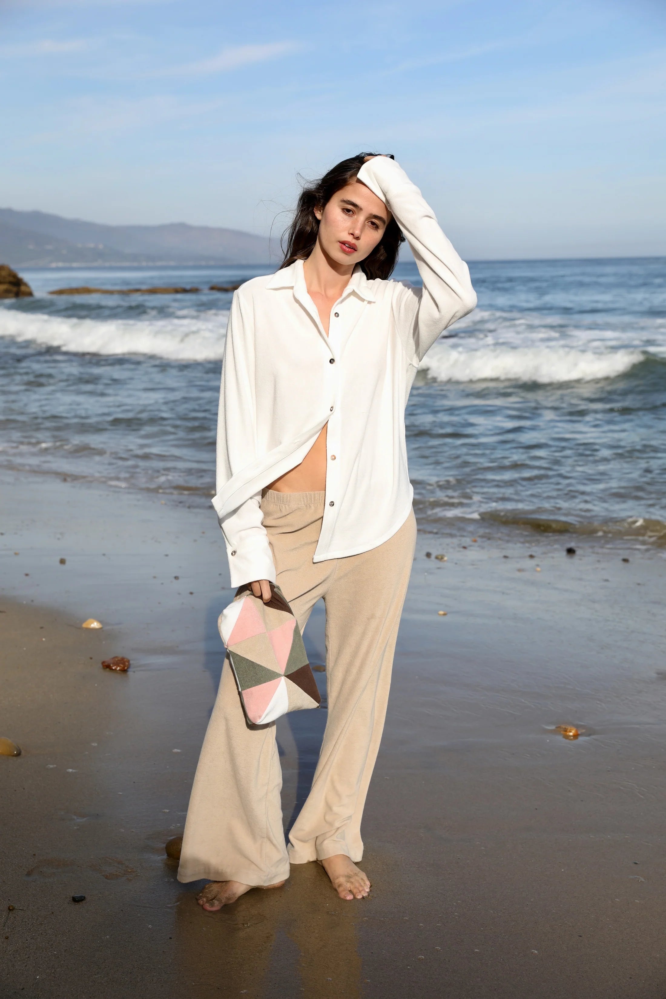 The Button Down Shirt - Thin Shaved Terry